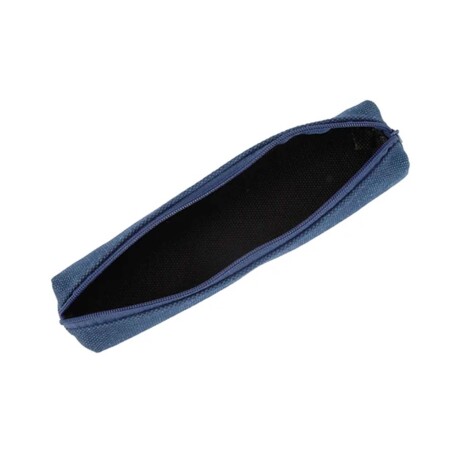 Mini Cartuchera en Tela para Lápices Lapiceras y Accesorios Azul Marino