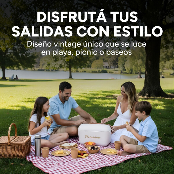 Conservadora Hielera Vintage 20L Litros Latas Hielo Polarbox Color Blanco