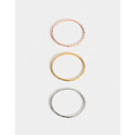 Pulseras Rígidas Sets Premium Gold Dorado Oro Rosa