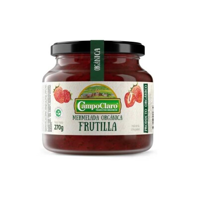 Mermelada De Frutilla Orgánica Campo Claro 270g Mermelada Campo Claro Frutilla