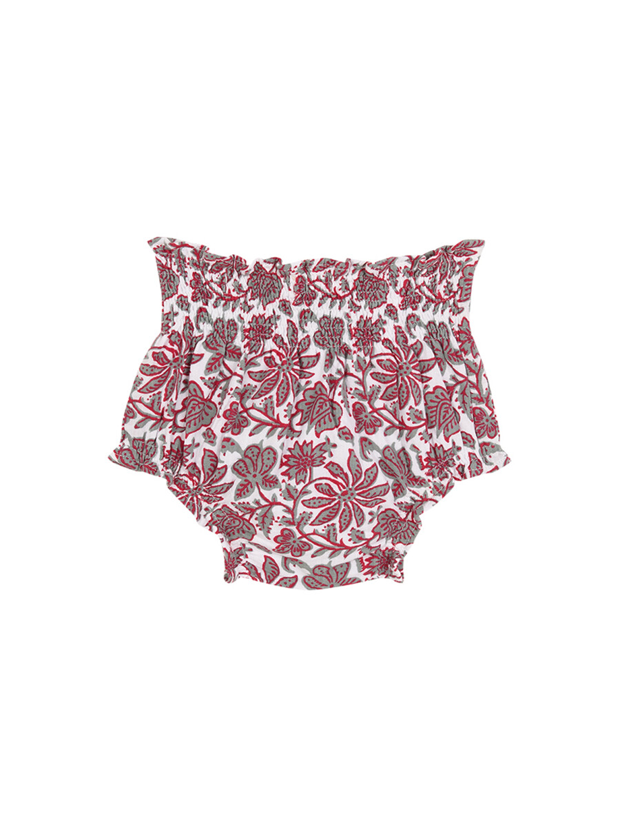 Bombacho Estampado Flores Blanco Roto