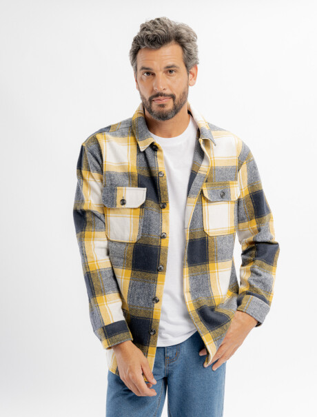 Sobrecamisa franela amarillo
