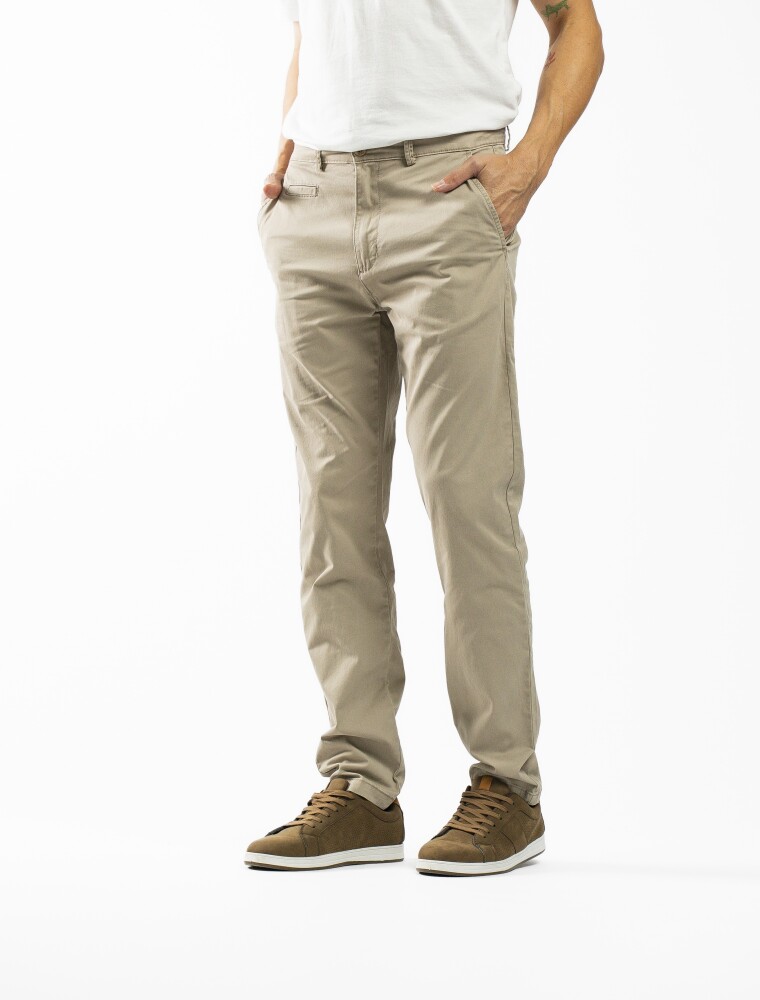 Pantalon Chino Largo 30 Camel