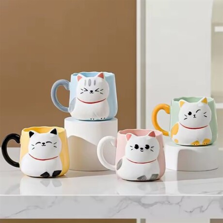 Taza de ceramica gato Amarillo