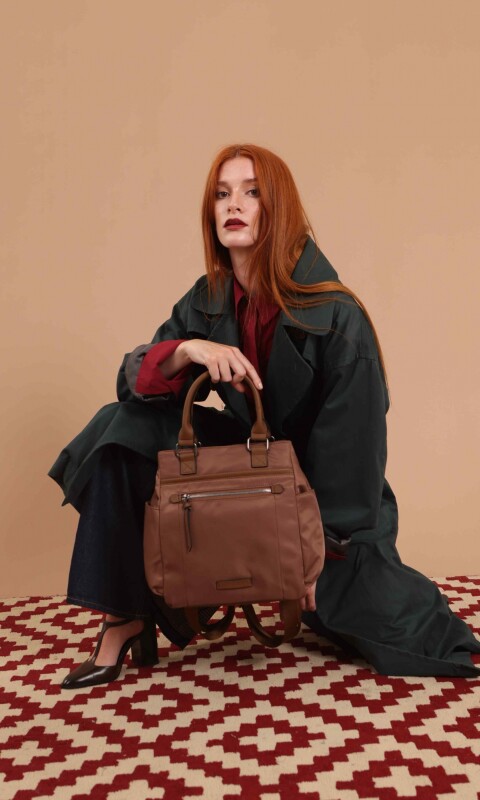 CARTERA MOCHILA VAINILLA CACAO