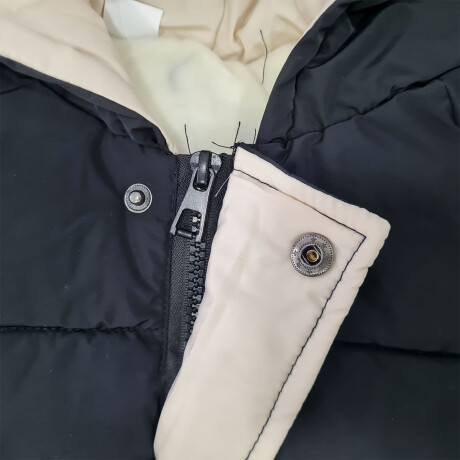 Campera Parka Uzspace Con Capucha Invierno Infantil Niño Niña Negro
