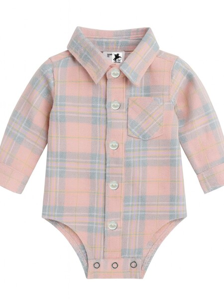 Camisa Body Viyela ROSA PASTEL