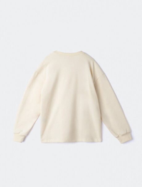 BUZO INFANTIL CON ESTAMPA BEIGE