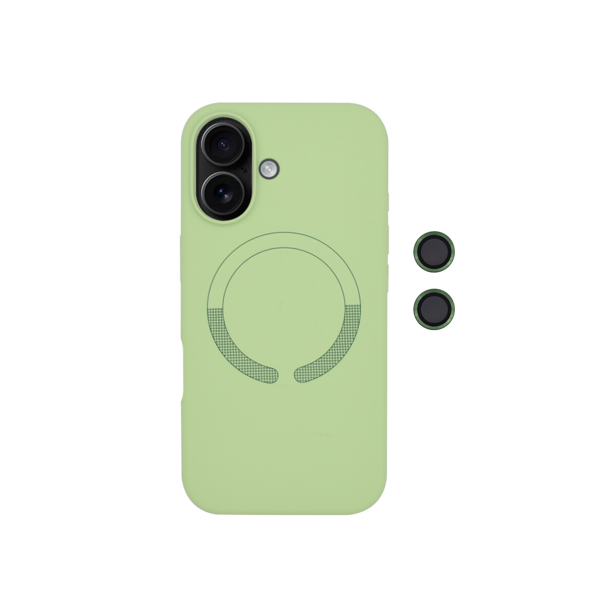 Protector para iPhone 16 Plus MagSafe protector cámara verde 