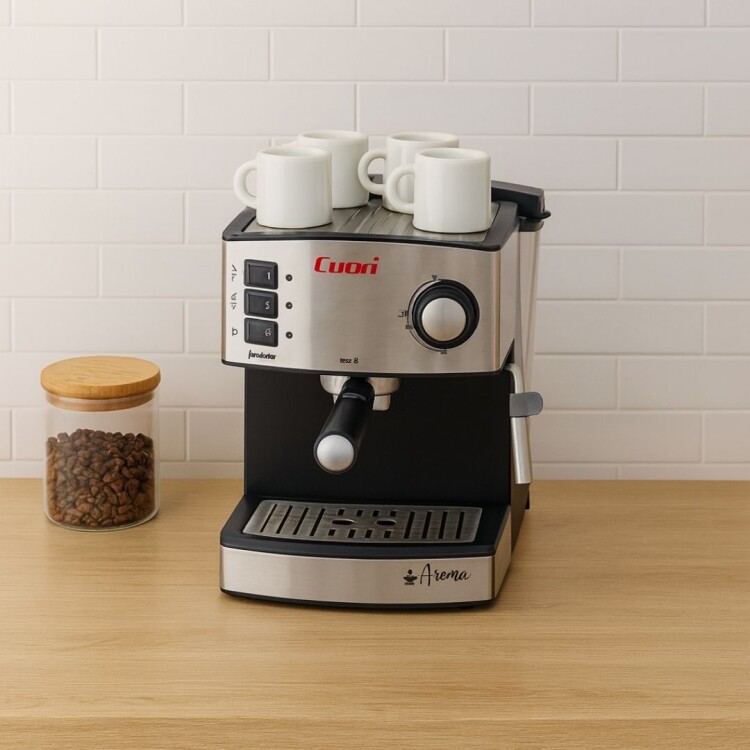 Cafetera Espresso De Presión Cuori Aroma CUO-4090 PLATEADO