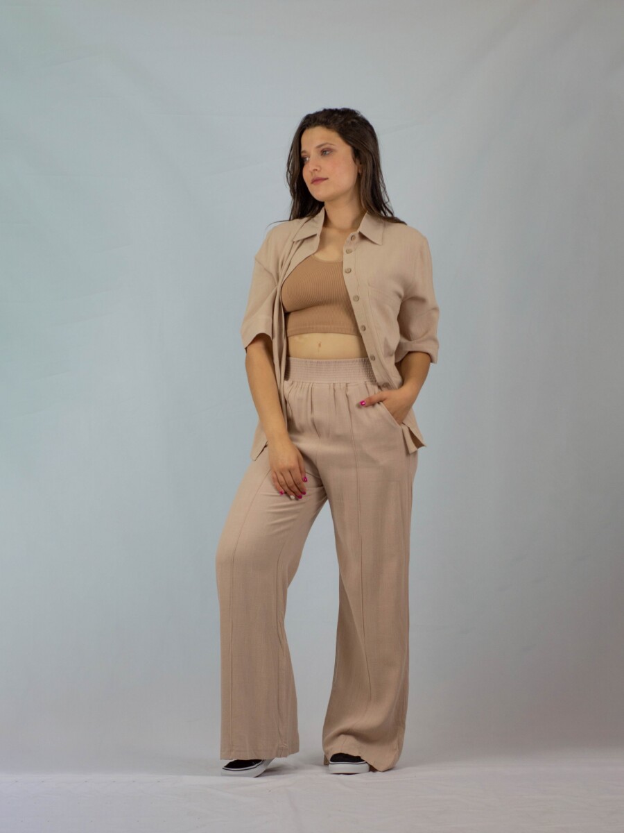Pantalon Dama Lino - Beige 