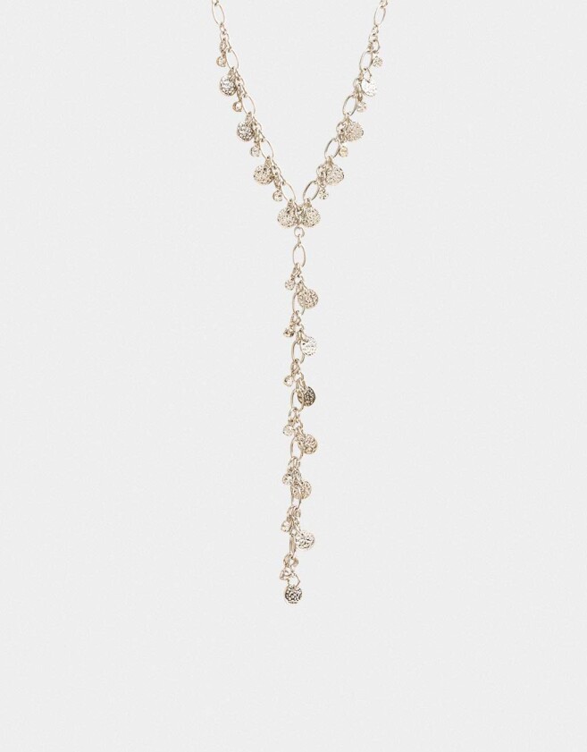 Collares Largos Metal diferenciado Collar Corto De Metal - Plateado