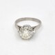 Anillo Antiguo En Platino Con Importante Brillante Central Anillo Antiguo En Platino Con Importante Brillante Central