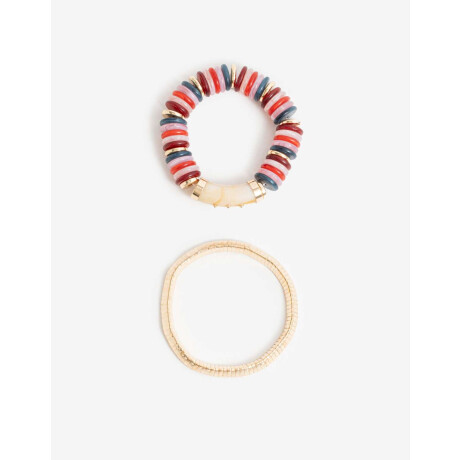 Pulseras Set Beads Dorado