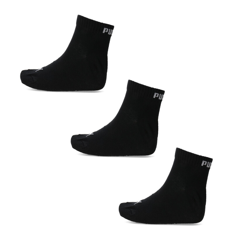 Medias Unisex Puma Plain Quarter Socks X3 Negro