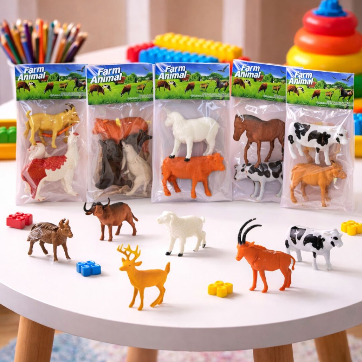 Miniland Figuras De Animales De Granja – 11 Piezas Pintadas A Mano – Libre De BPA – Incluye Guía Didáctica – Juego Digital – A Partir De 3 Años