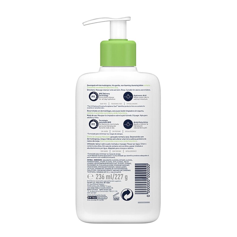 Limpiadora hidratante rostro y cuerpo CeraVe 236ml Limpiadora hidratante rostro y cuerpo CeraVe 236ml