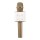 Micrófono Karaoke bluetooth inalámbrico parlante USB Dorado