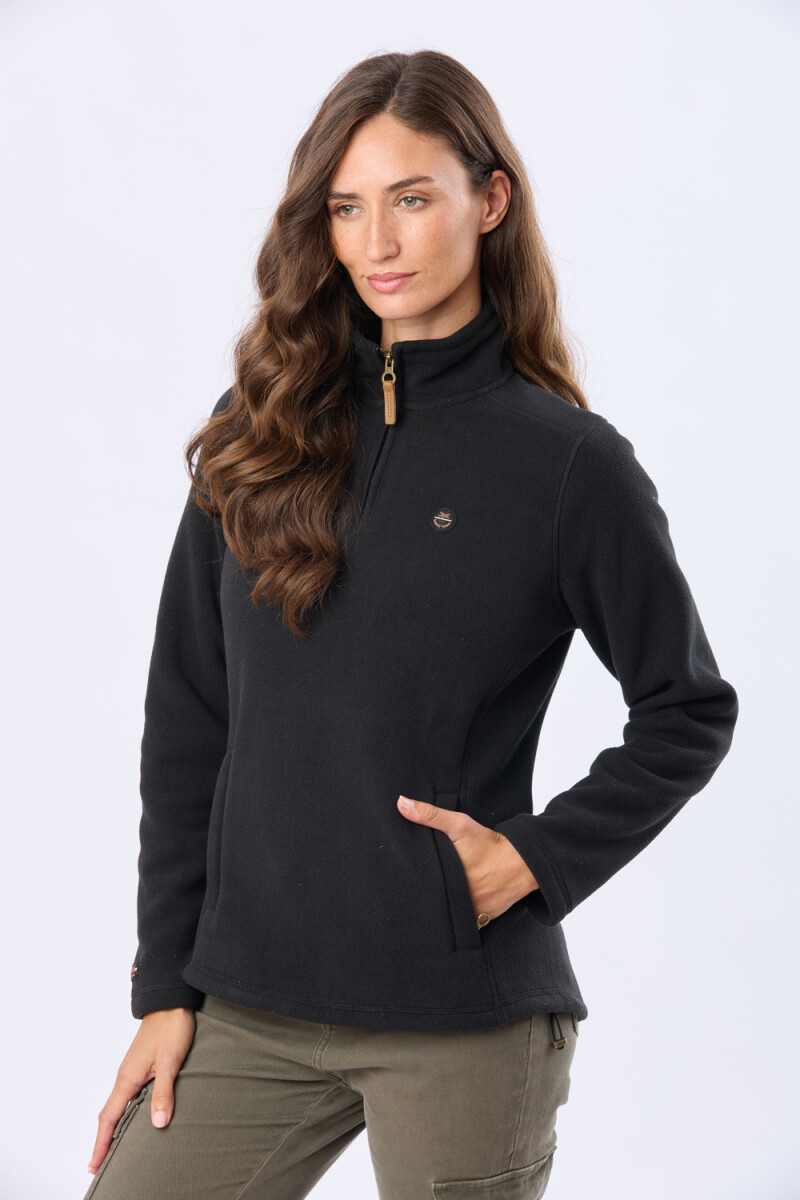 BUZO POLAR MEDIO CIERRE - Negro 