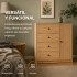 Cómoda ComboHome Cajonera 4 Cajones 1 Puerta 100Cm Nórdica Marrón 1