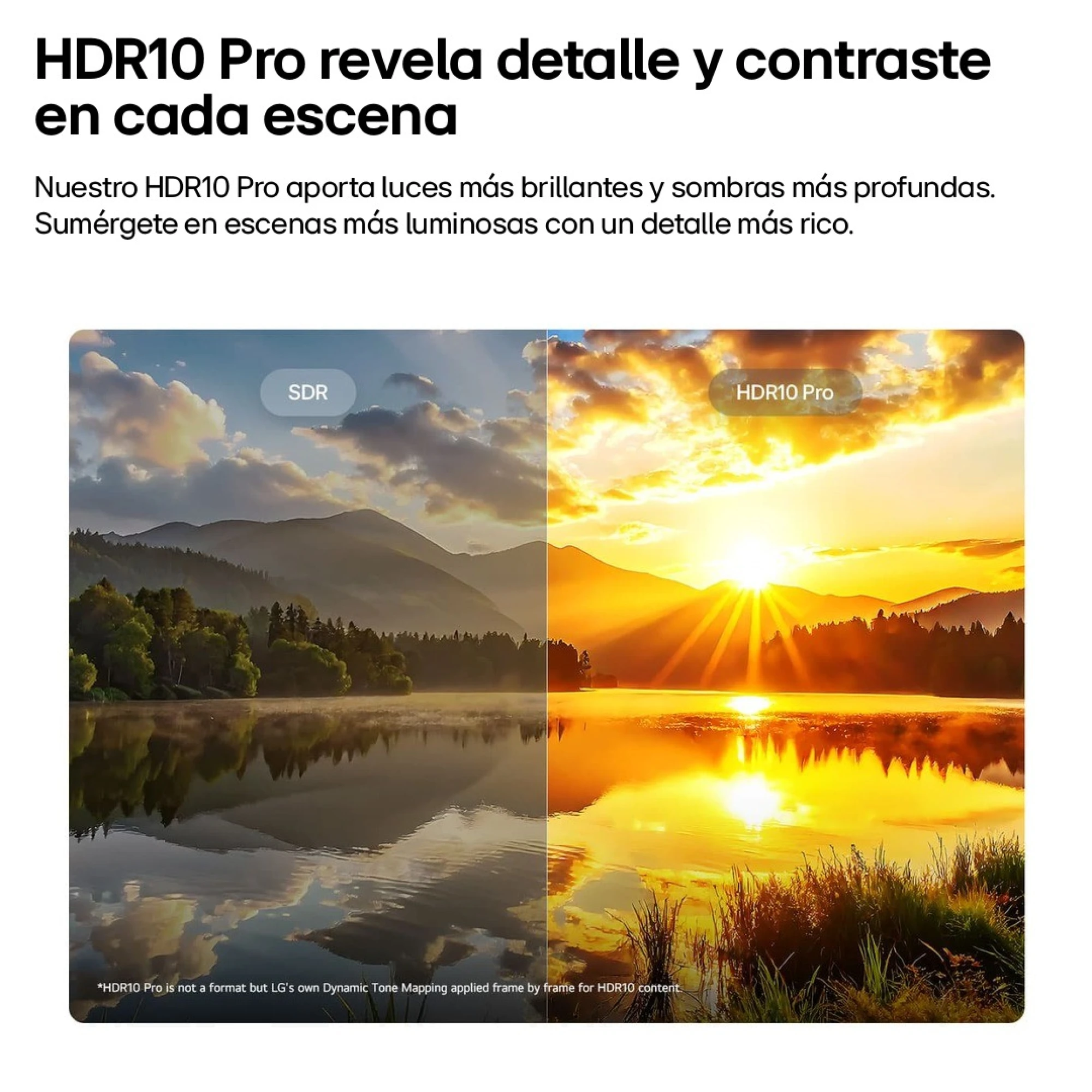 HDR10 Pro: detalle y contraste en cada escena