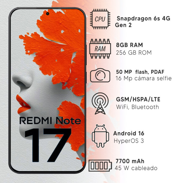 Xiaomi Note 17 8/256gb 4g TURQUESA
