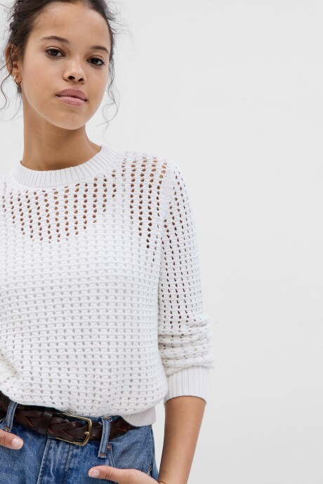 Buzo Crochet Mujer New Off White