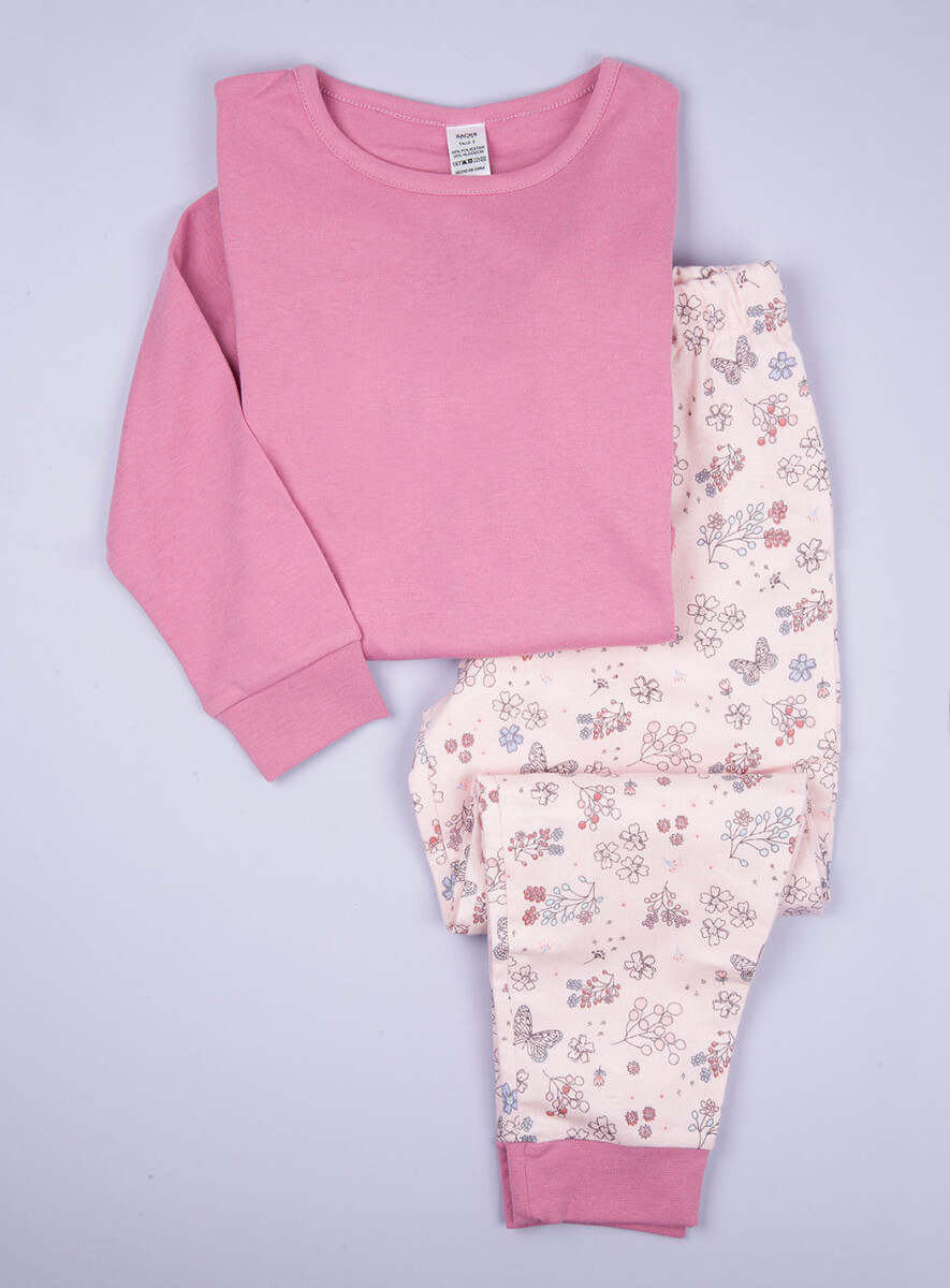 Pijama fran butterfly - Rosa antique 