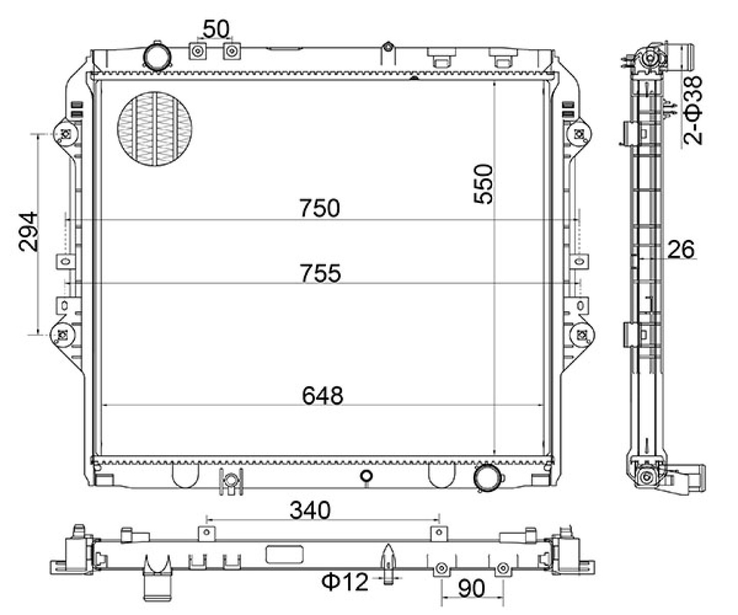RADIADOR TOYOTA HILUX 2018/ 2,8D - 