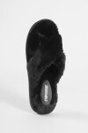 Pantufla sof cruzada negro