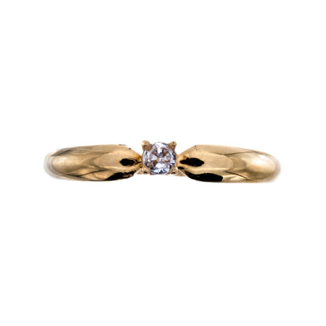 Anillo de oro 18 ktes con circonias, SOLITARIO. Anillo de oro 18 ktes con circonias, SOLITARIO.