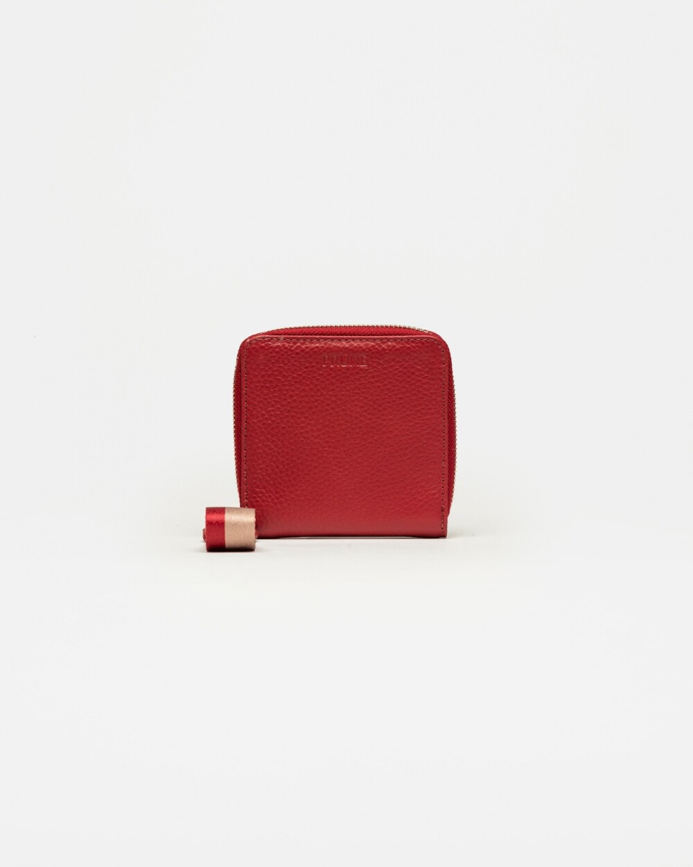 Billetera Paz en cuero graneado Rojo