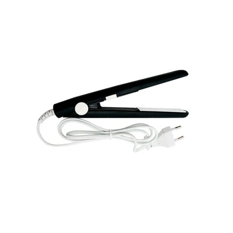 Planchita mini para el pelo con estuche Negro