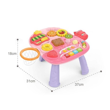 Caminador y Mesa Actividades 2en1 Musical para Bebé Huanger Rosa