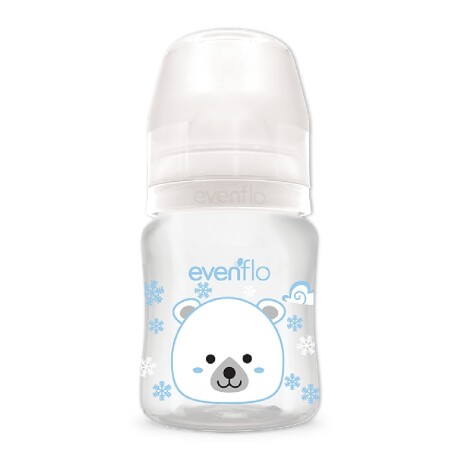 Mamadera Cuello Ancho Evenflo Forest Bebé 0-3M 150Ml F/Lento Blanco