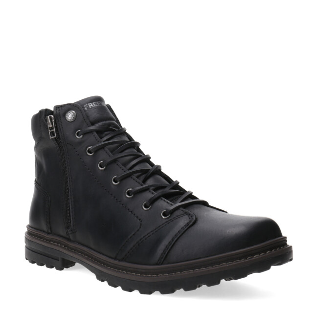 Bota de Mujer Freeway Casual Negro (Cuero Graso)