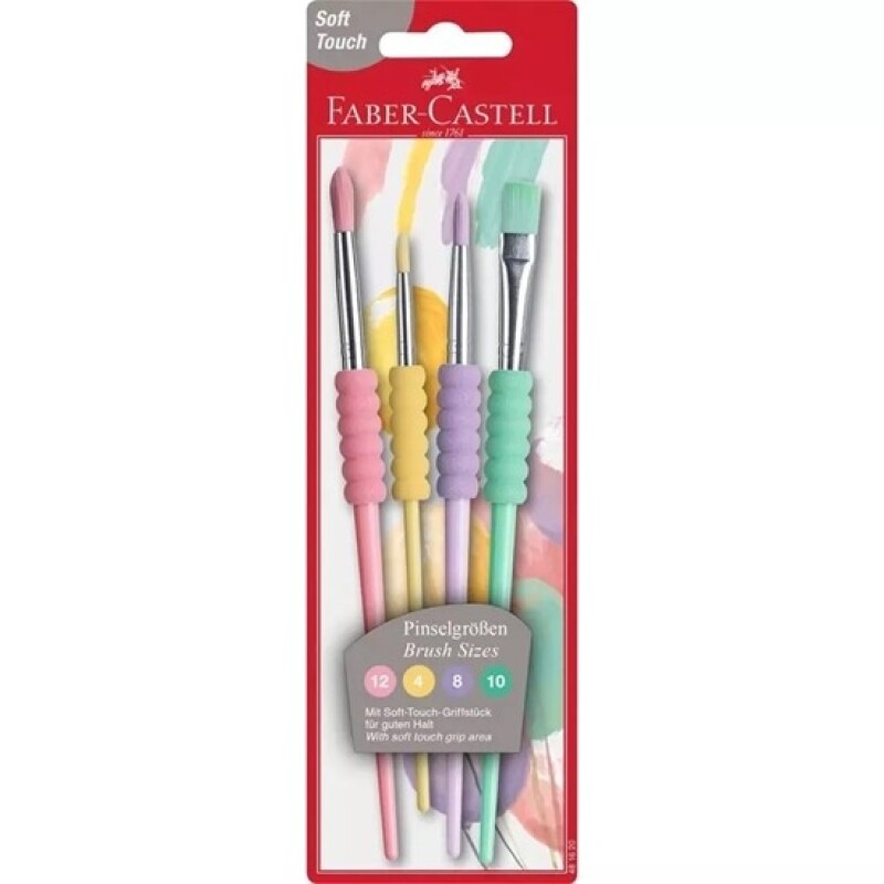 Blister Pincel Soft Pastel x4 Faber-Castell #BLISTER PINCEL SOFT PASTEL X4 FABER