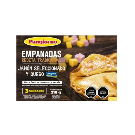 EMPANADAS DE JAMÓN Y QUESO PANGIUORNO 3UND. EMPANADAS DE JAMÓN Y QUESO PANGIUORNO 3UND.