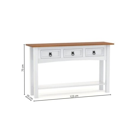 Aparador 3 Cajones Línea Naturale Blanco/Roble