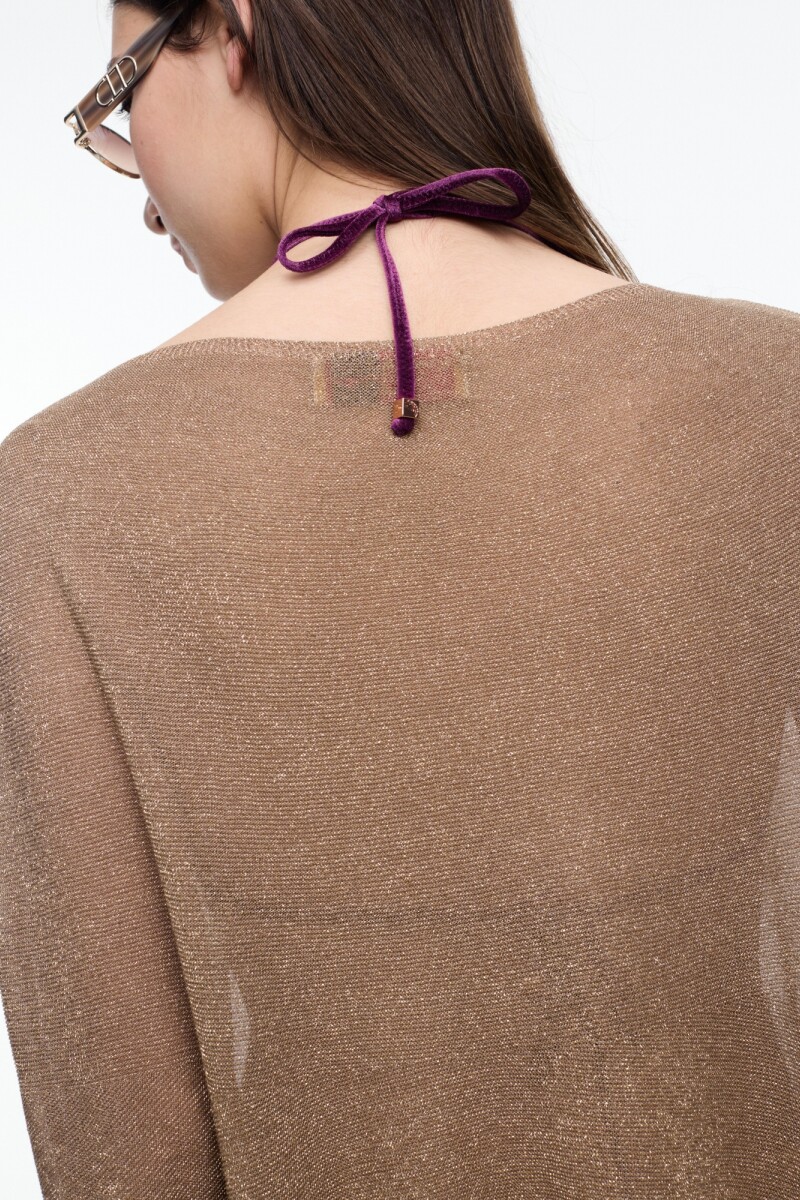 TOP CUADRADO LUREX Bronce