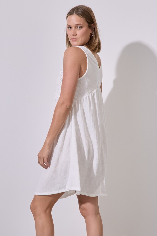 Vestido Aplique Broderie CRUDO