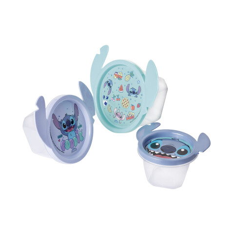 Pack x 3 Recipientes Connect Angel Stitch Azul U
