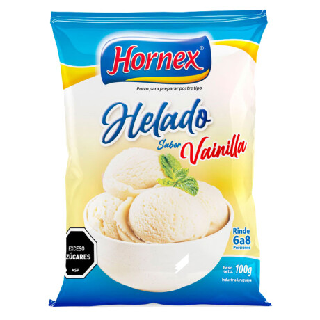 Helado HORNEX 100grs rinde 6 a 8 porciones Vainilla