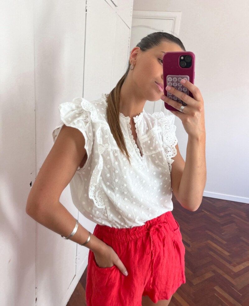 Short lino rojo
