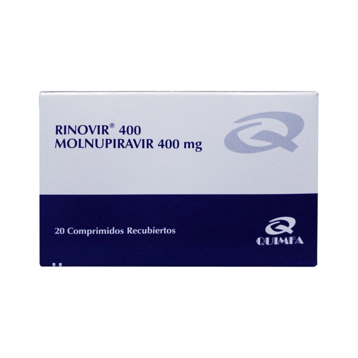 RINOVIR 400 MOLNUPIRAVIR CJ X 20 COMP. R única