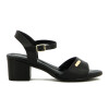 Comfortflex Sandalia Tira Ancha C/pulsera Taco Medio - Dama Negro