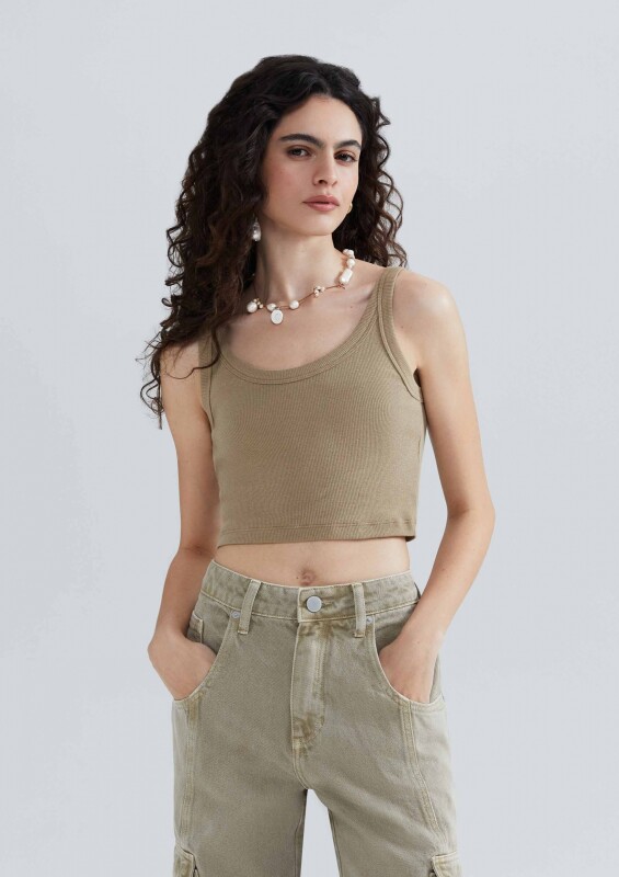 BLUSA SM FEM MARRÓN MEDIO