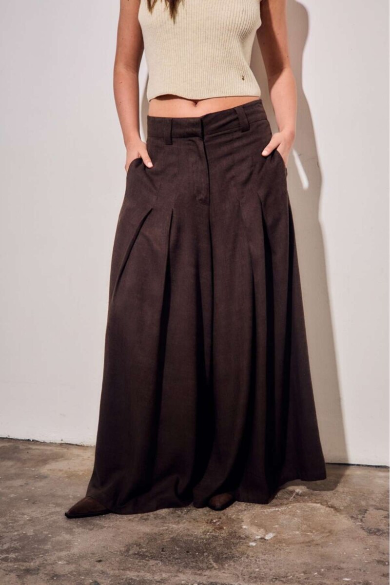 Pantalon Con Lino - Safari 