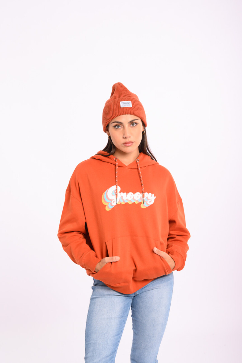 Canguro felpa estampado Naranja