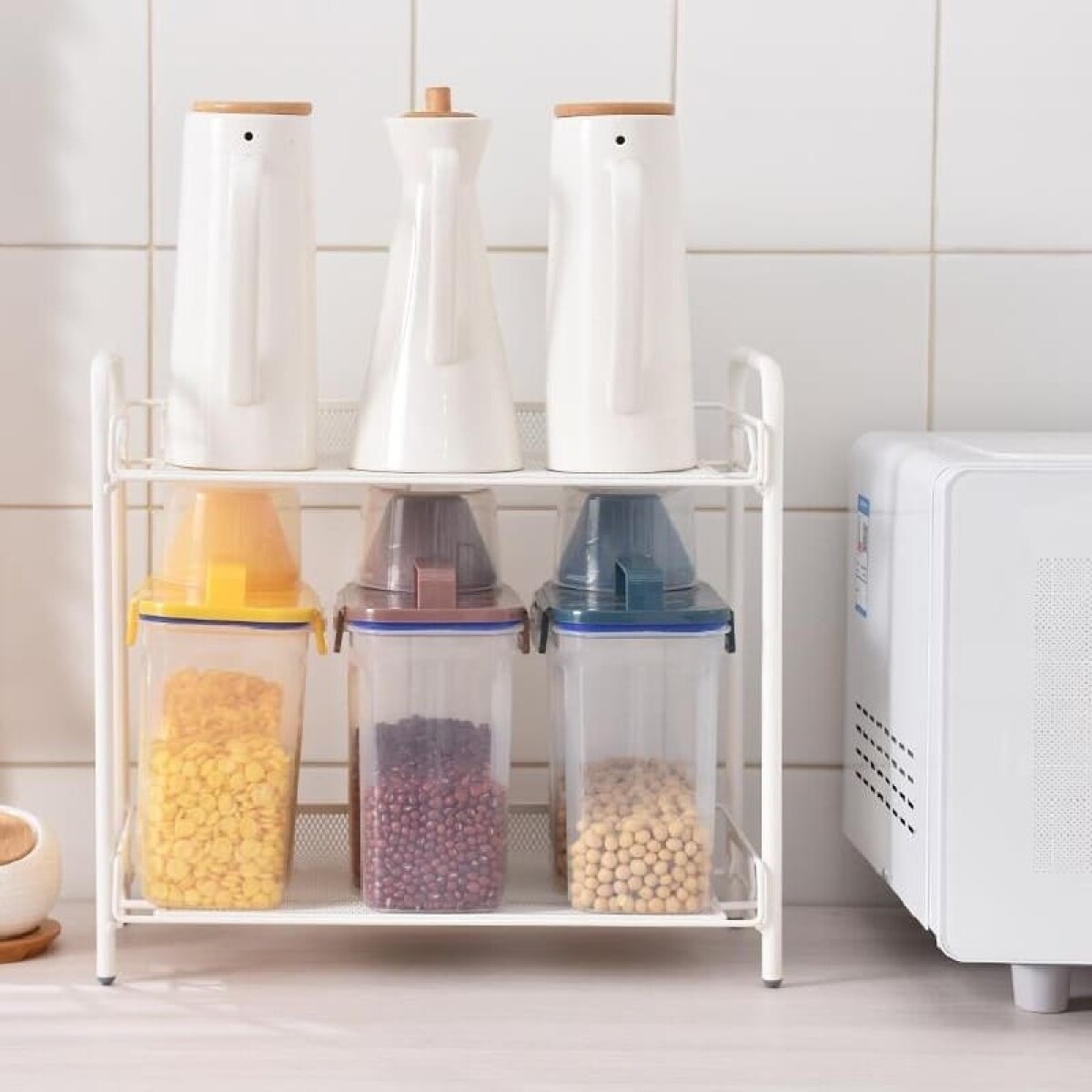 Contenedor plástico para Cocina Despensa 1kg - marrón 
